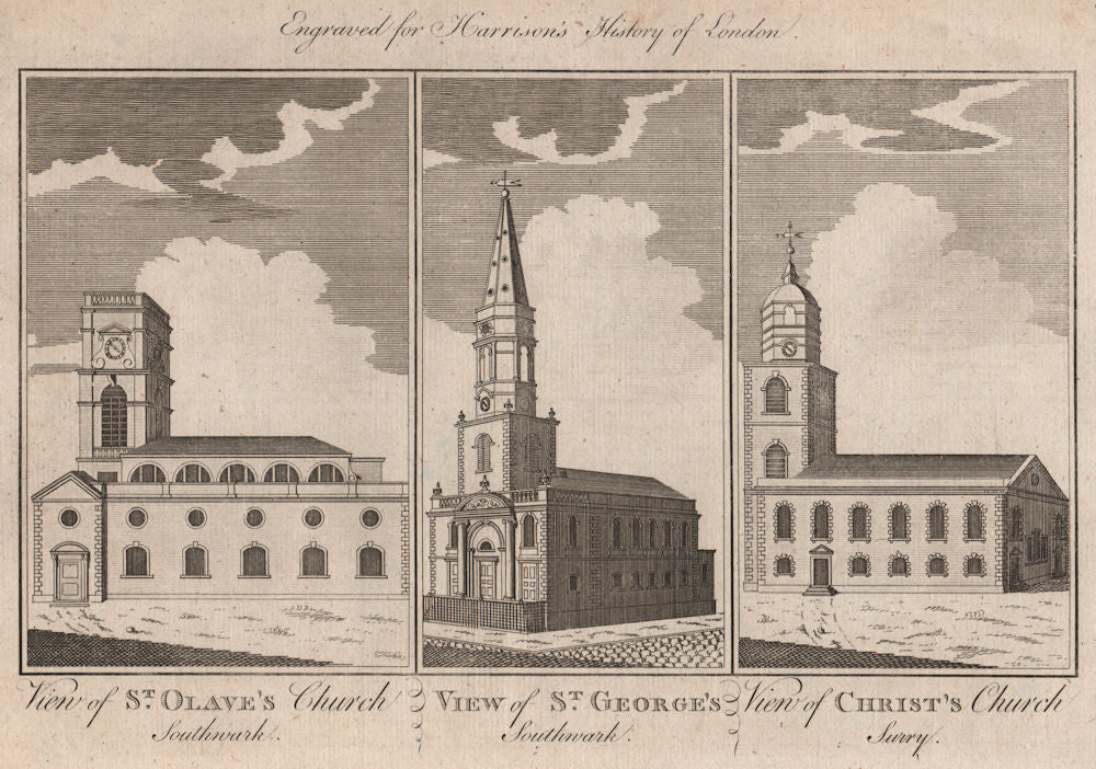 SOUTHWARK CHURCHES St Olave, Tooley St. St George-the-Martyr. Christ Church 1775